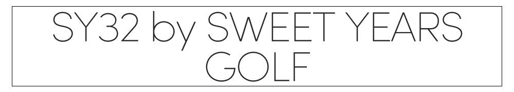 SY32 by SWEET YEARS GOLF