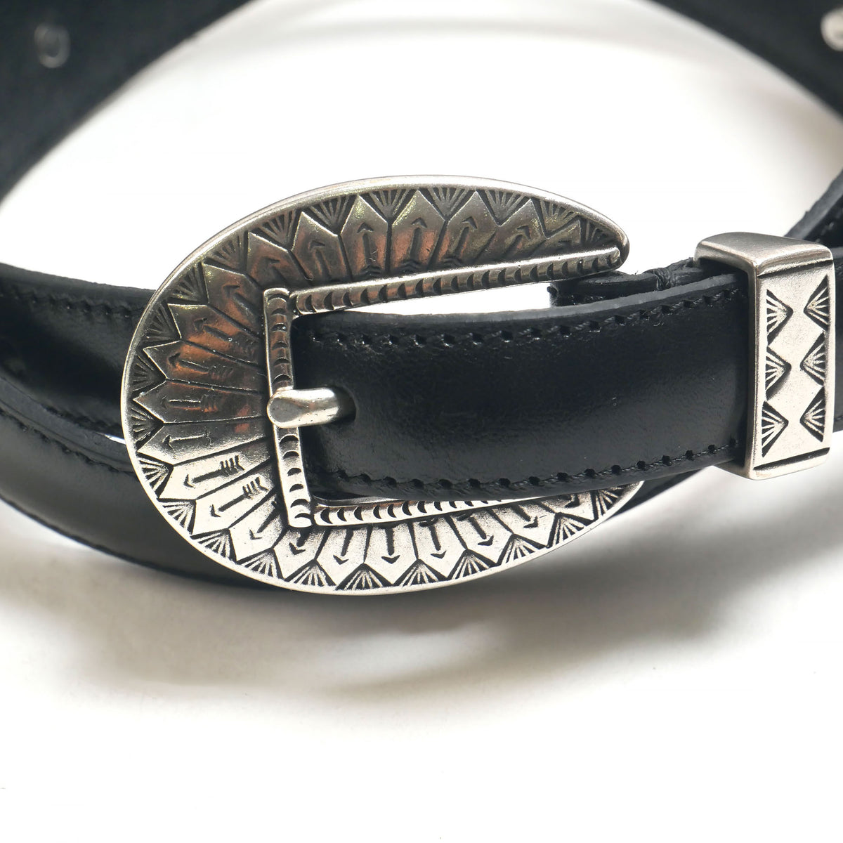 1700bul / ALBERTOLUTI メンズ レザーベルト コンチョ付き