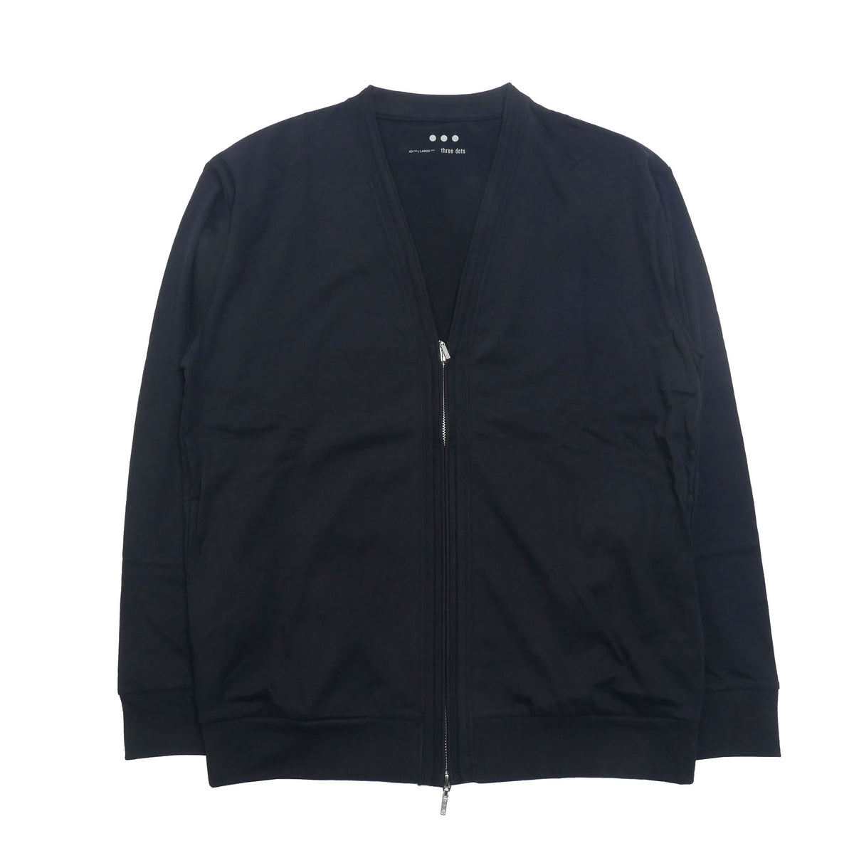 he701m / three dots スリードッツ メンズ Vネック カーディガン
