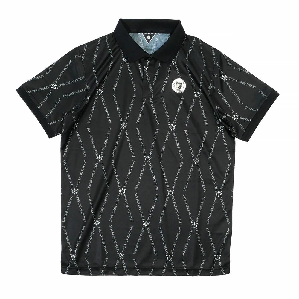 syg-24s18 / SY32 by SWEET YEARS GOLF エスワイ サーティトゥ バイ スウィートイヤーズ ゴルフ メンズ QD GRAPHIC POLO 半袖 ポロシャツ