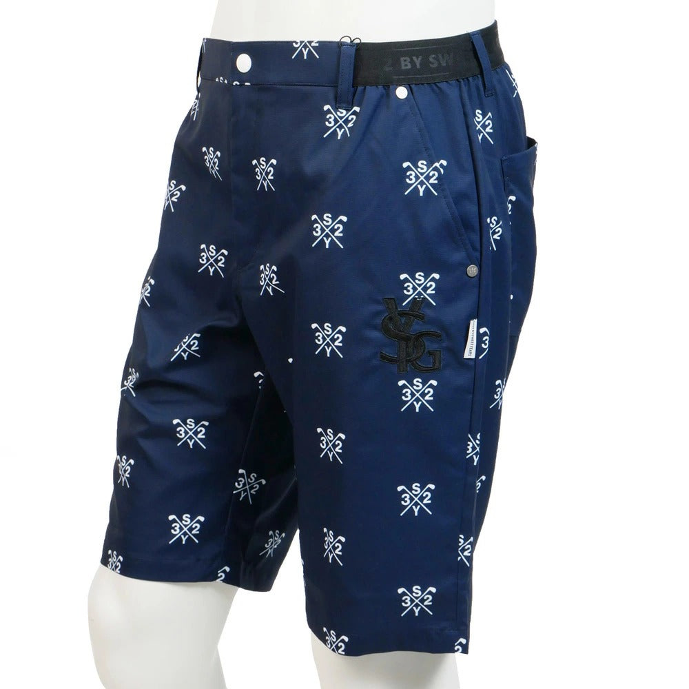 syg-25s049 / SY32 by SWEET YEARS GOLF エスワイ32 バイ スウィートイヤーズ ゴルフ ショートパンツ 総柄 CROSS LOGO GRAPHIC SHORTS