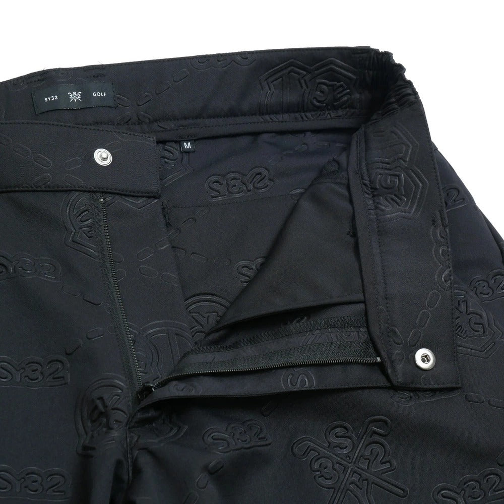 syg-25s051 / SY32 by SWEET YEARS GOLF エスワイ32 バイ スウィートイヤーズ ゴルフ ストレッチ ショートパンツ 総柄 EMBOSS STRETCH SHORTS