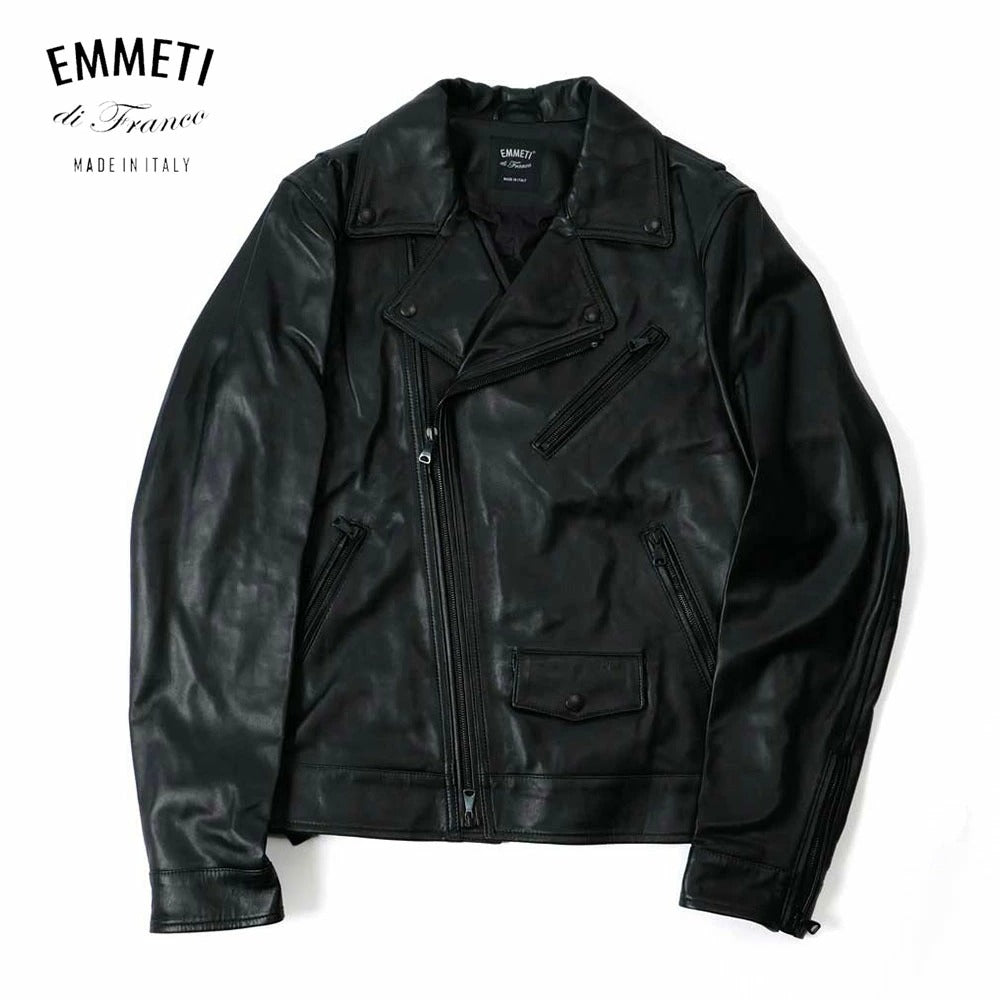 corbync23 / EMMETI メンズ corbync23 レザーダブルライダースジャケット