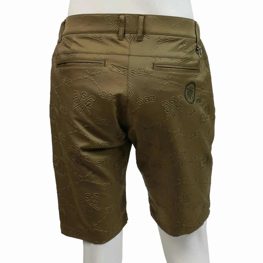 syg-25s051 / SY32 by SWEET YEARS GOLF エスワイ32 バイ スウィートイヤーズ ゴルフ ストレッチ ショートパンツ 総柄 EMBOSS STRETCH SHORTS