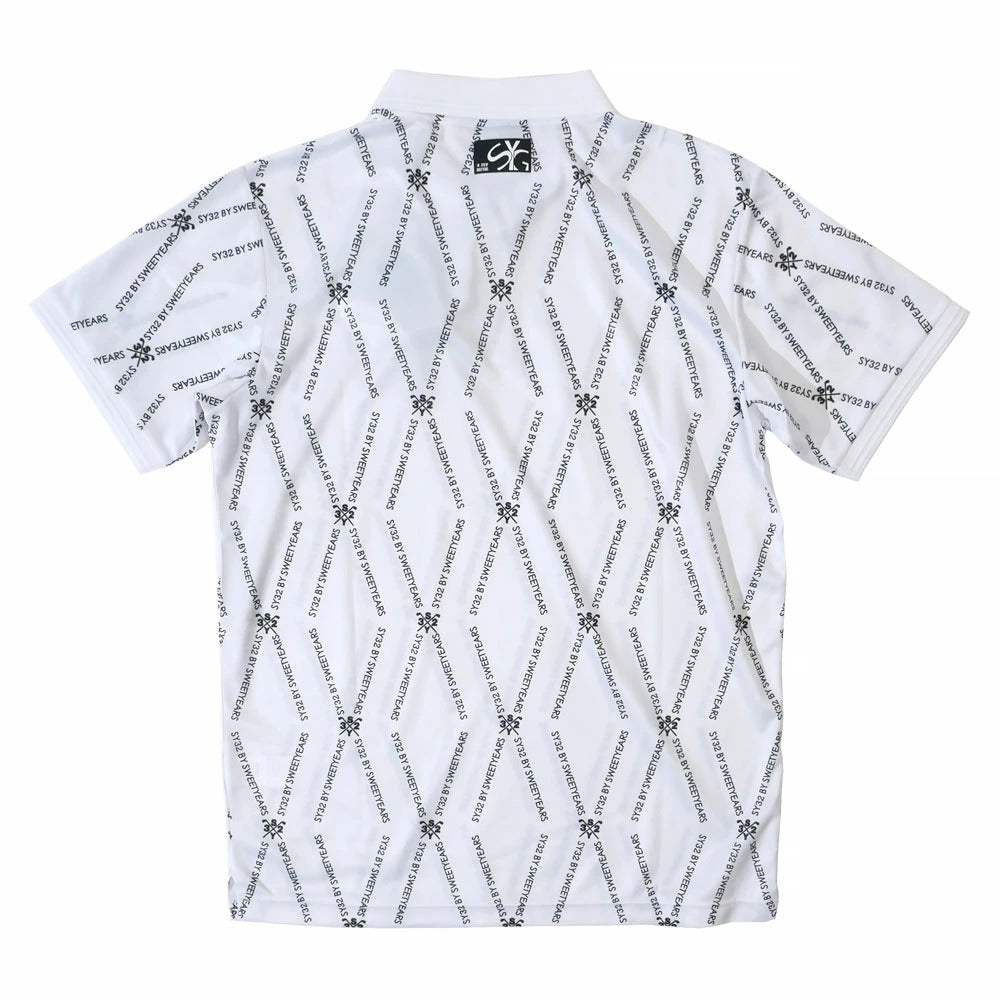 syg-24s18 / SY32 by SWEET YEARS GOLF エスワイ サーティトゥ バイ スウィートイヤーズ ゴルフ メンズ QD GRAPHIC POLO 半袖 ポロシャツ