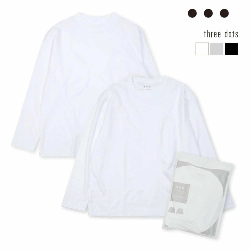 pct2001y / three dots メンズ 長袖 2パック Tシャツ