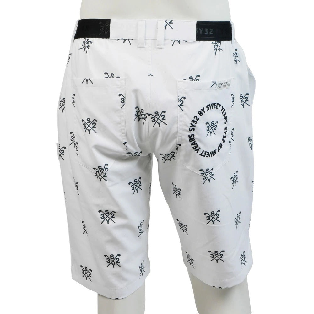 syg-25s049 / SY32 by SWEET YEARS GOLF エスワイ32 バイ スウィートイヤーズ ゴルフ ショートパンツ 総柄 CROSS LOGO GRAPHIC SHORTS