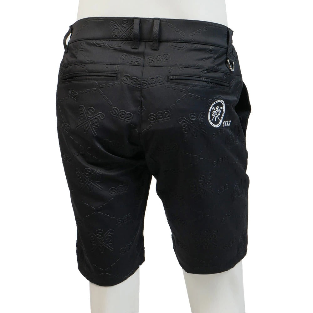 syg-25s051 / SY32 by SWEET YEARS GOLF エスワイ32 バイ スウィートイヤーズ ゴルフ ストレッチ ショートパンツ 総柄 EMBOSS STRETCH SHORTS