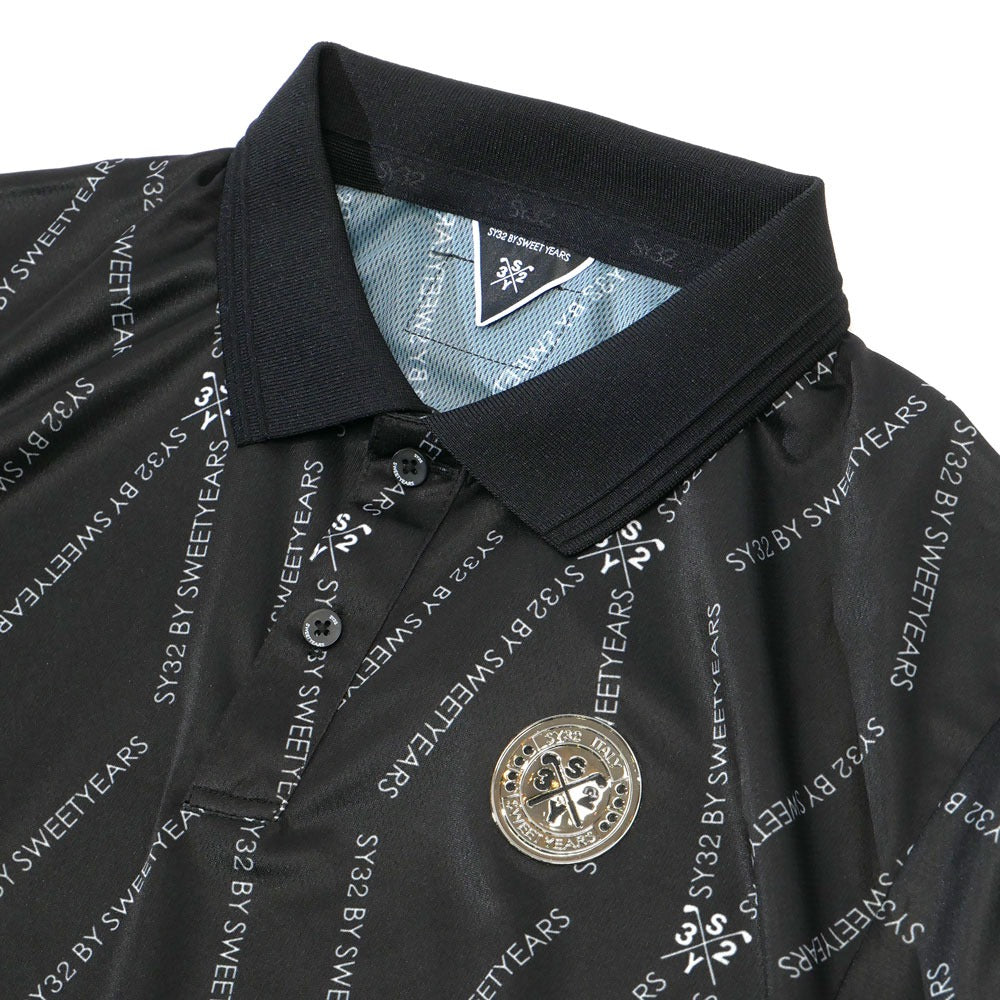 syg-24s18 / SY32 by SWEET YEARS GOLF エスワイ サーティトゥ バイ スウィートイヤーズ ゴルフ メンズ QD GRAPHIC POLO 半袖 ポロシャツ