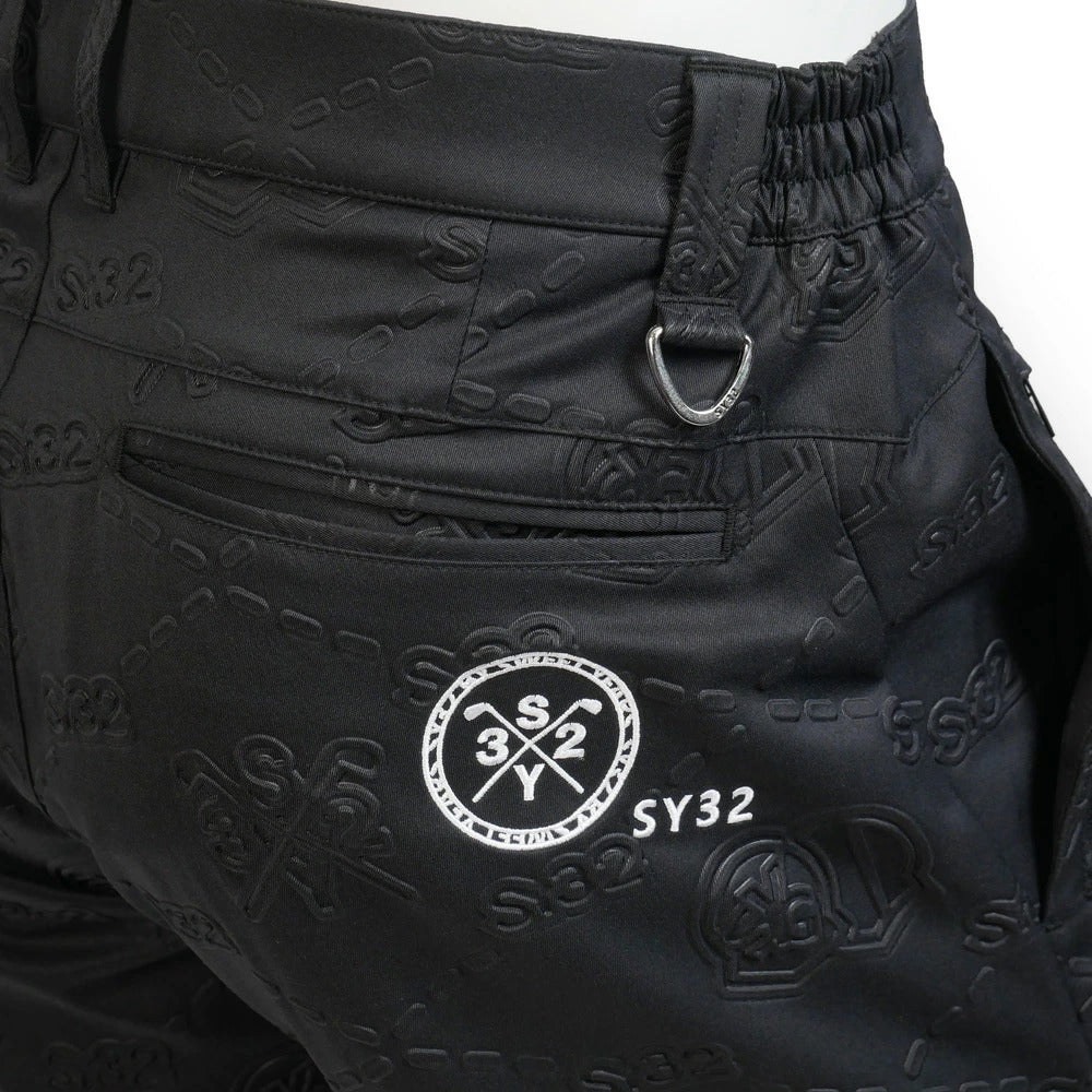 syg-25s051 / SY32 by SWEET YEARS GOLF エスワイ32 バイ スウィートイヤーズ ゴルフ ストレッチ ショートパンツ 総柄 EMBOSS STRETCH SHORTS