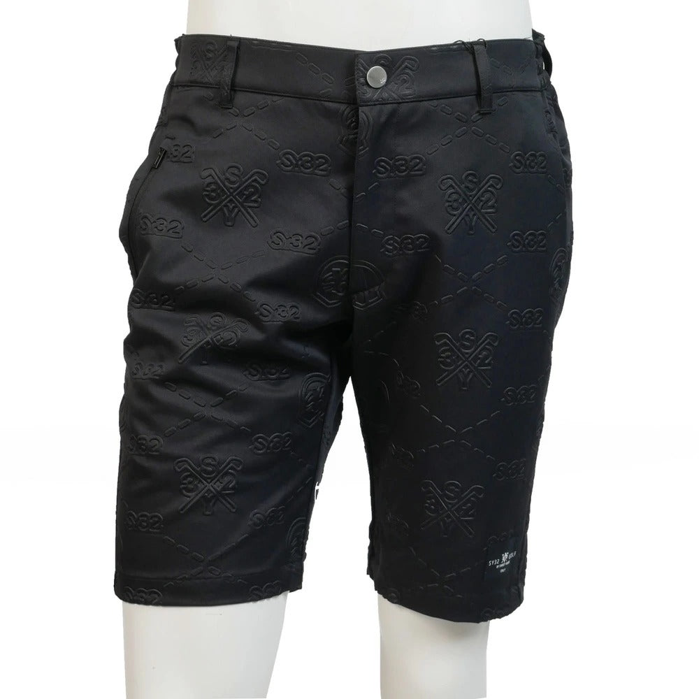 syg-25s051 / SY32 by SWEET YEARS GOLF エスワイ32 バイ スウィートイヤーズ ゴルフ ストレッチ ショートパンツ 総柄 EMBOSS STRETCH SHORTS