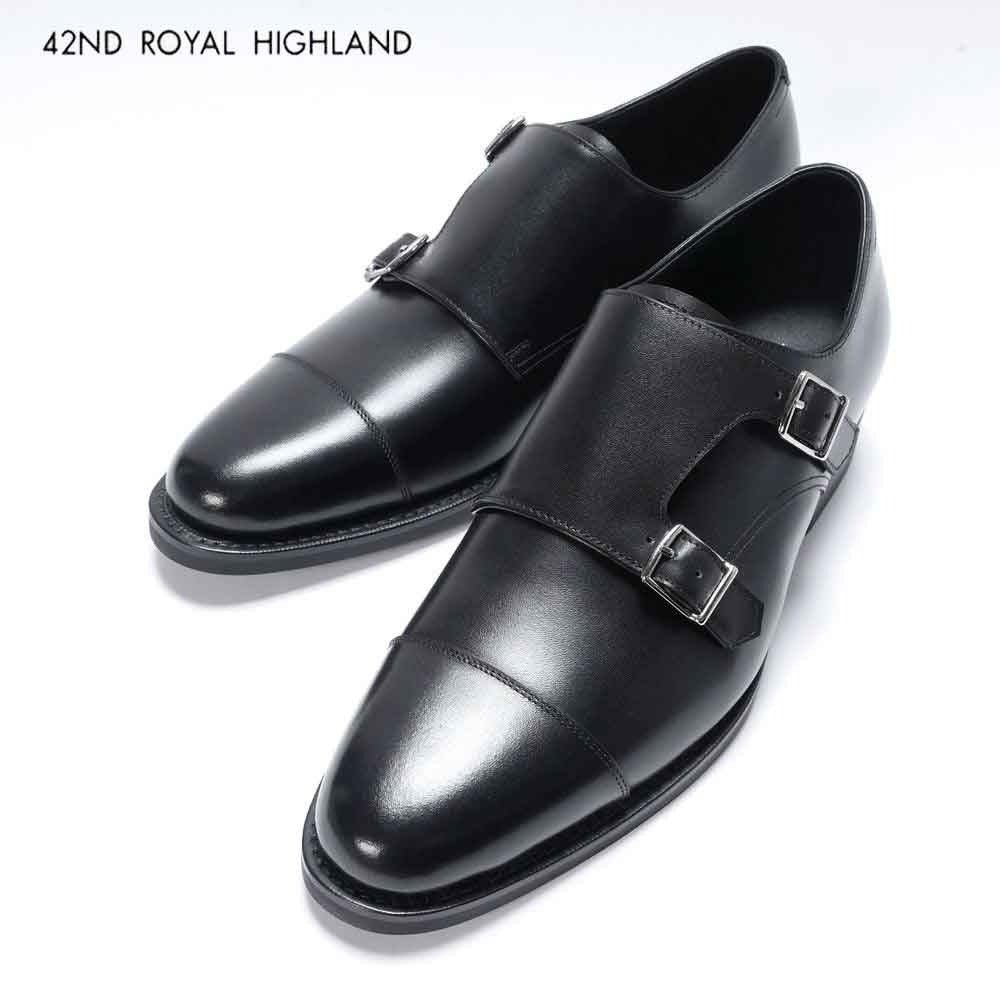 cs2111-01 / 42NDROYALHIGHLAND メンズ ダブルモンク ドレスシューズ