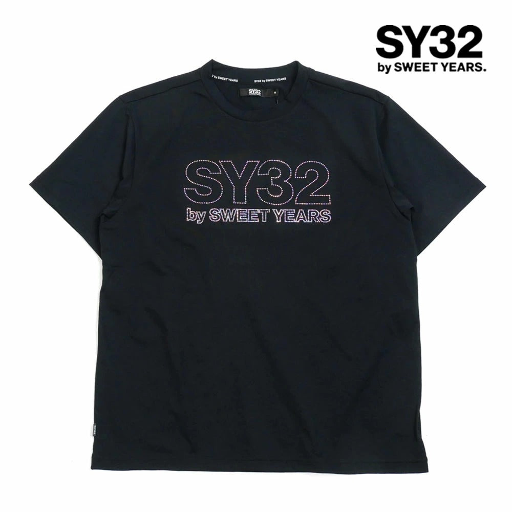 15067j / SY32 by SWEET YEARS エスワイ32 バイ スウィートイヤーズ メンズ ラインストーン ベーシック Tシャツ 半袖 カットソー