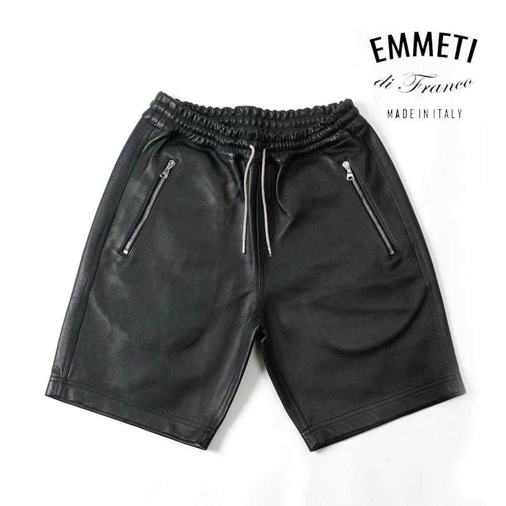 hshorts / EMMETI メンズ H SHORTS レザーショートパンツ
