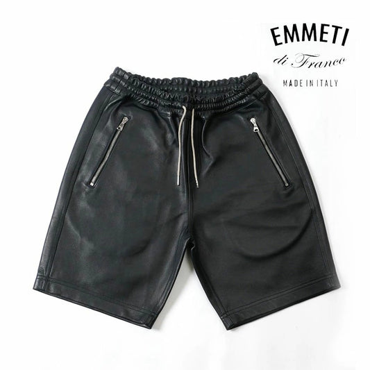 hshorts / EMMETI メンズ H SHORTS レザーショートパンツ