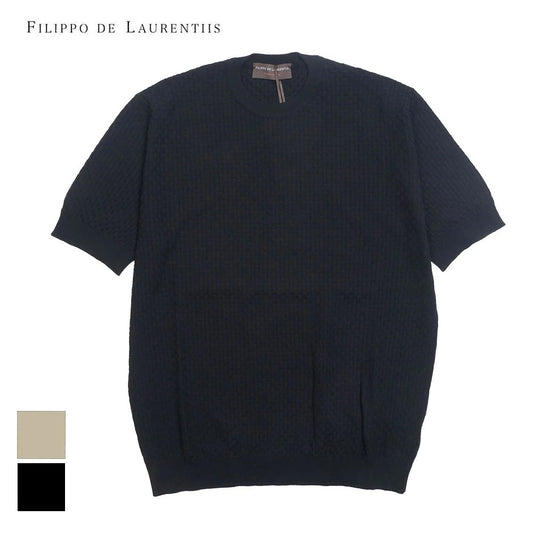 FILIPPO DE LAURENTIIS / フィリッポ デ ローレンティス 半袖ニット Tシャツ