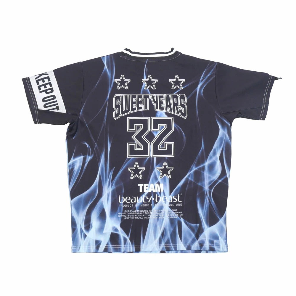 32-26scb1-02 / SY32 by SWEET YEARS BEAUTY:BEAST エスワイ32 バイ スウィートイヤーズ ビューティビースト スウェット Tシャツ 半袖 カットソー SY×BB
