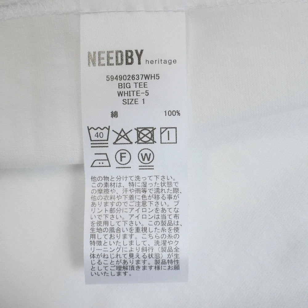 NEEDBY heritage / ニードバイヘリテージ 半袖カットソー Tシャツ