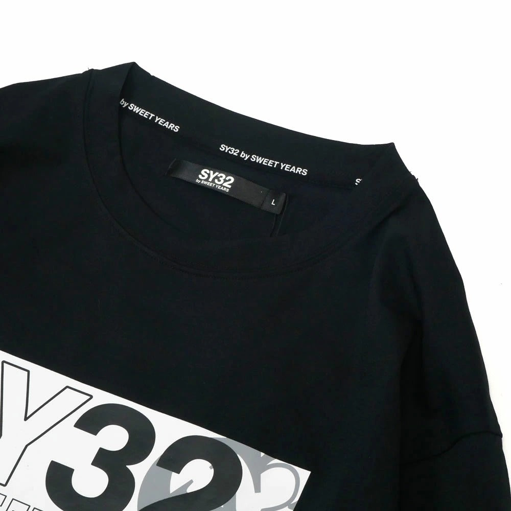 14531 / SY32 by SWEET YEARS エスワイ32 バイ スウィートイヤーズ メンズ ロゴ ロンT 長袖カットソー SY LOGO MIX LOGO BOX L/STEE