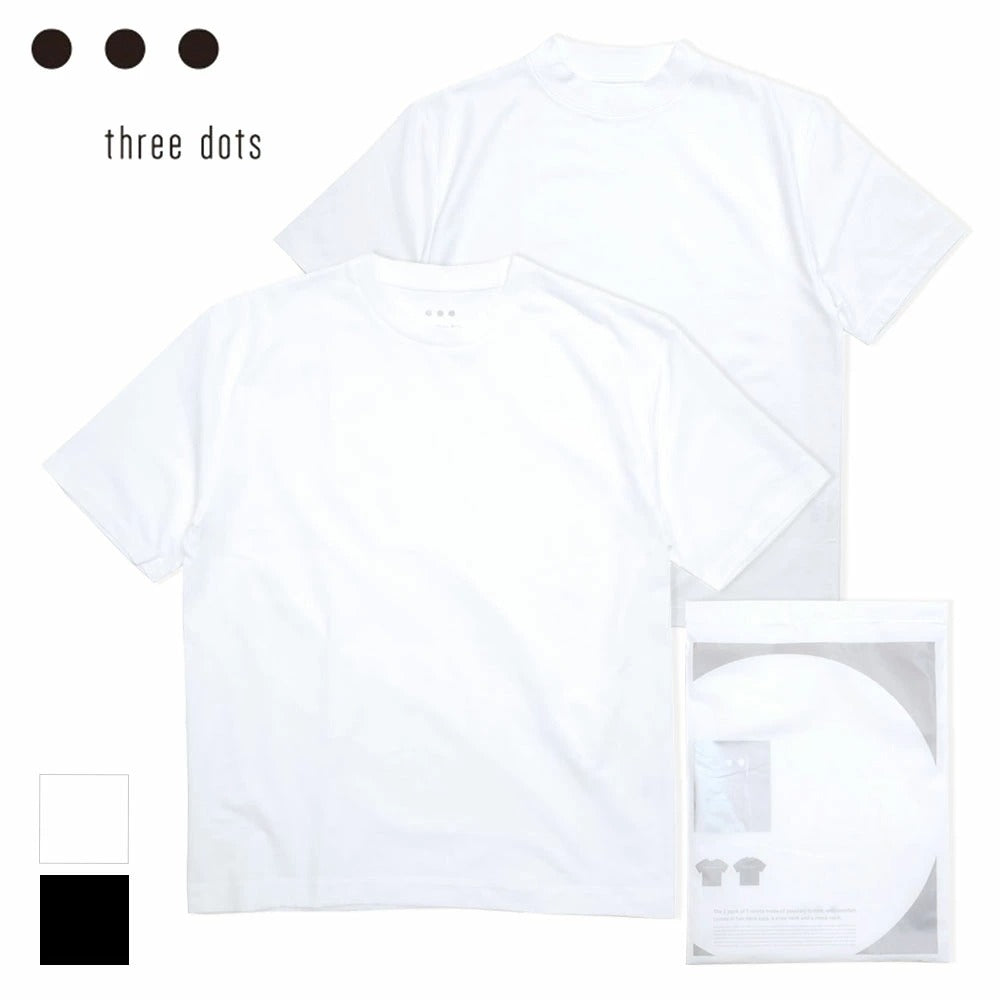 THREE DOTS / スリードッツ 半袖カットソー 2パックTシャツ