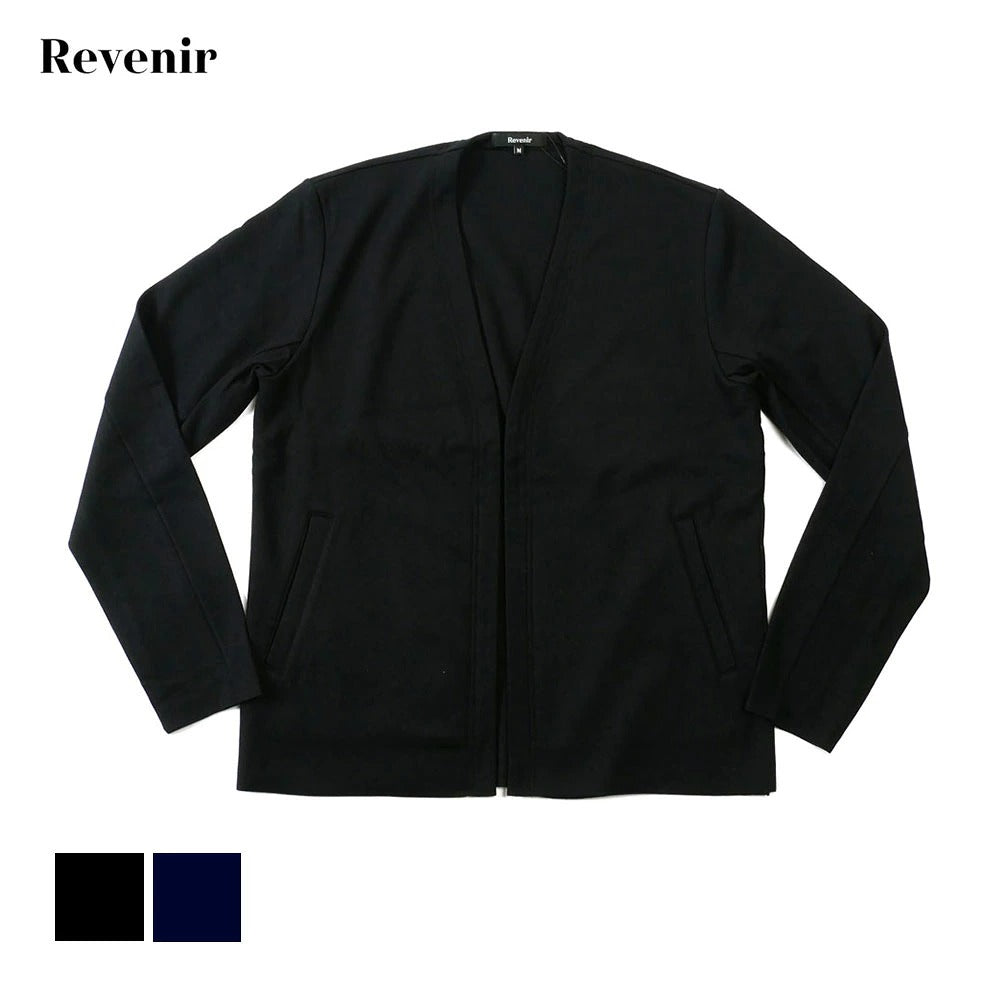 Revenir / リブ二ール ノーカラージャケット カーディガン