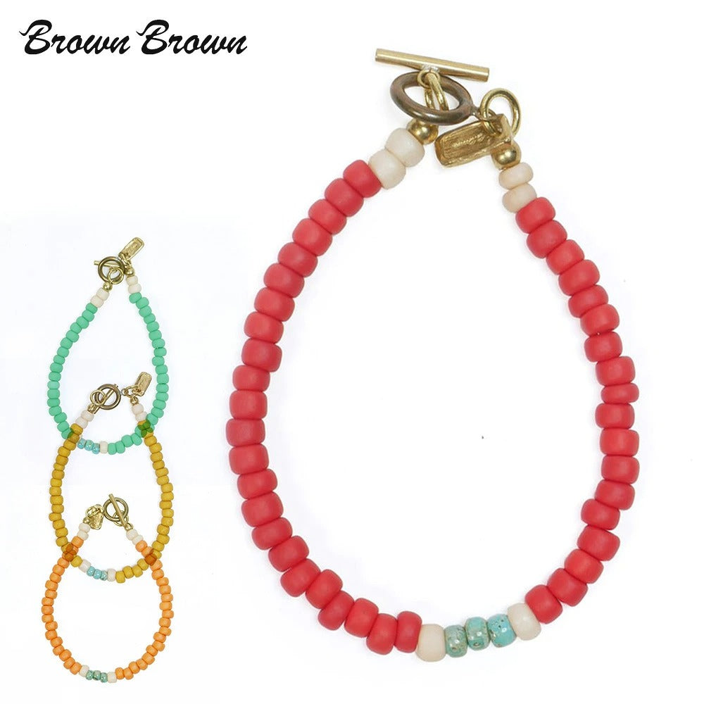 BrownBrown / ブラウンブラウン ブレスレット ガラスビーズ