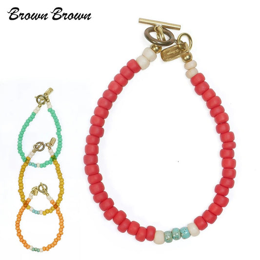 BrownBrown / ブラウンブラウン ブレスレット ガラスビーズ