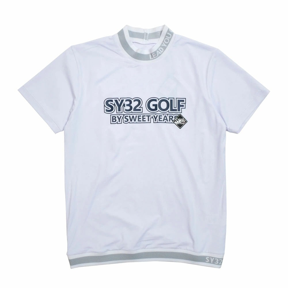 syg-25s038 / SY32 by SWEET YEARS GOLF エスワイ32 バイ スウィートイヤーズ ゴルフ ライトストレッチ モックネック カットソー LIGHT STRETCH LOGO MOCK