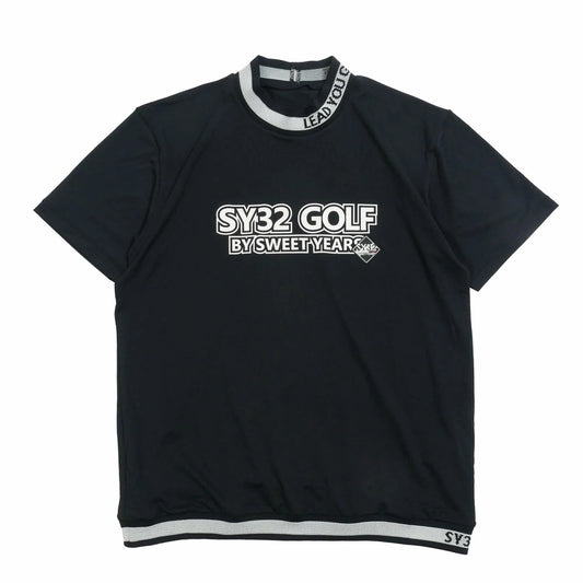 syg-25s038 / SY32 by SWEET YEARS GOLF エスワイ32 バイ スウィートイヤーズ ゴルフ ライトストレッチ モックネック カットソー LIGHT STRETCH LOGO MOCK