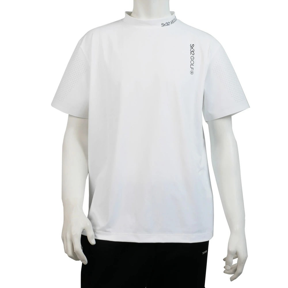 syg-25sabs015 / SY32 by SWEET YEARS GOLF エスワイ32 バイ スウィートイヤーズ ゴルフ パンチング モックネック Tシャツ 半袖 カットソー JL WONDER PUNCHING MOCK