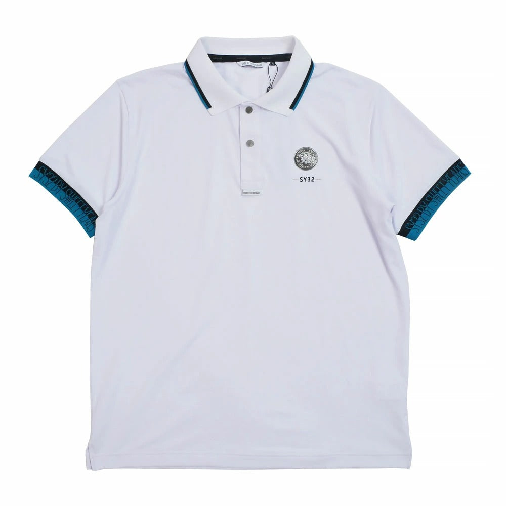syg-25s039 / SY32 by SWEET YEARS GOLF エスワイ32 バイ スウィートイヤーズ ゴルフ ライトストレッチ ワッペン ポロシャツ 半袖 LIGHT STRETCH WAPPEN POLO