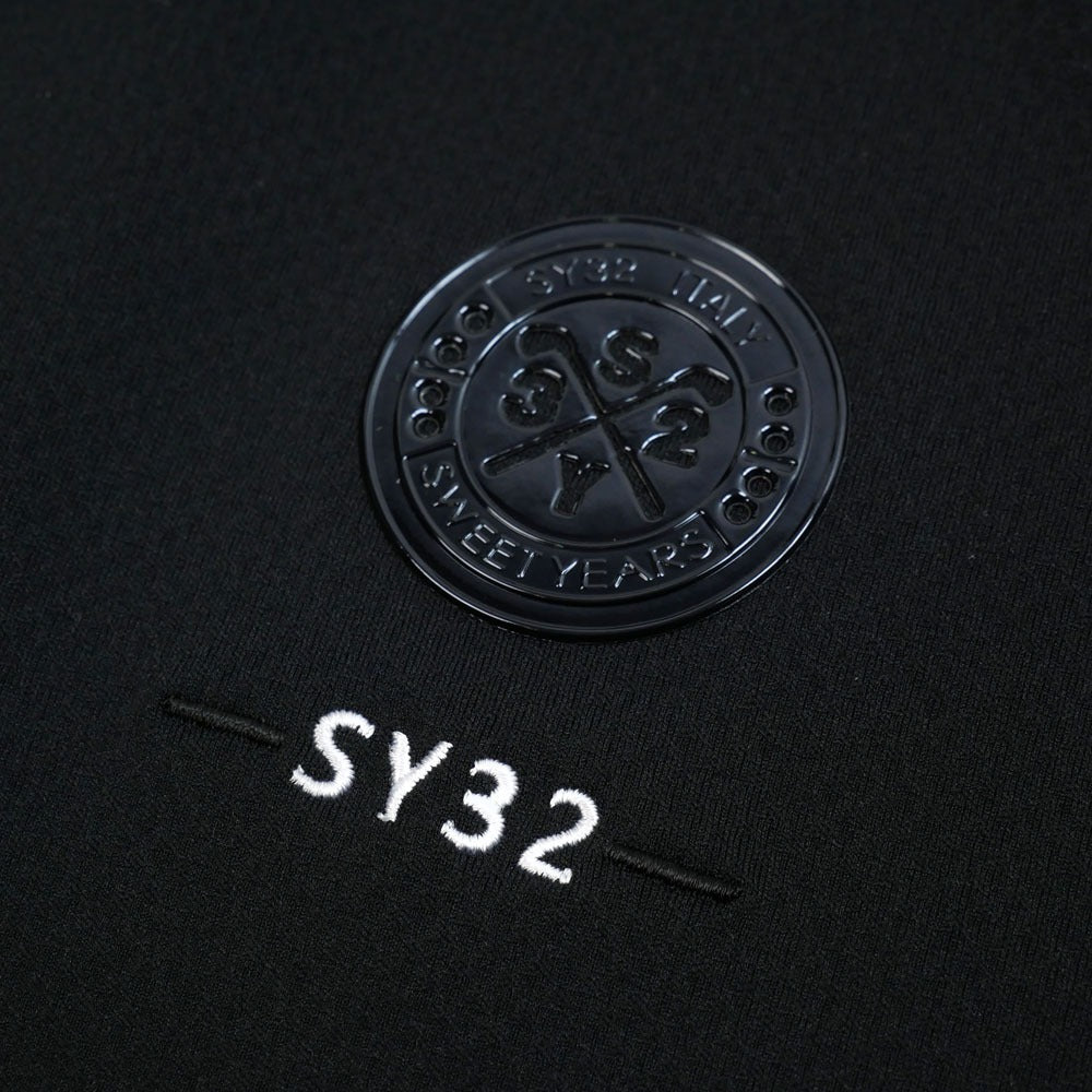 syg-25s039 / SY32 by SWEET YEARS GOLF エスワイ32 バイ スウィートイヤーズ ゴルフ ライトストレッチ ワッペン ポロシャツ 半袖 LIGHT STRETCH WAPPEN POLO
