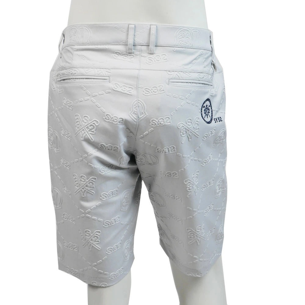 syg-25s051 / SY32 by SWEET YEARS GOLF エスワイ32 バイ スウィートイヤーズ ゴルフ ストレッチ ショートパンツ 総柄 EMBOSS STRETCH SHORTS