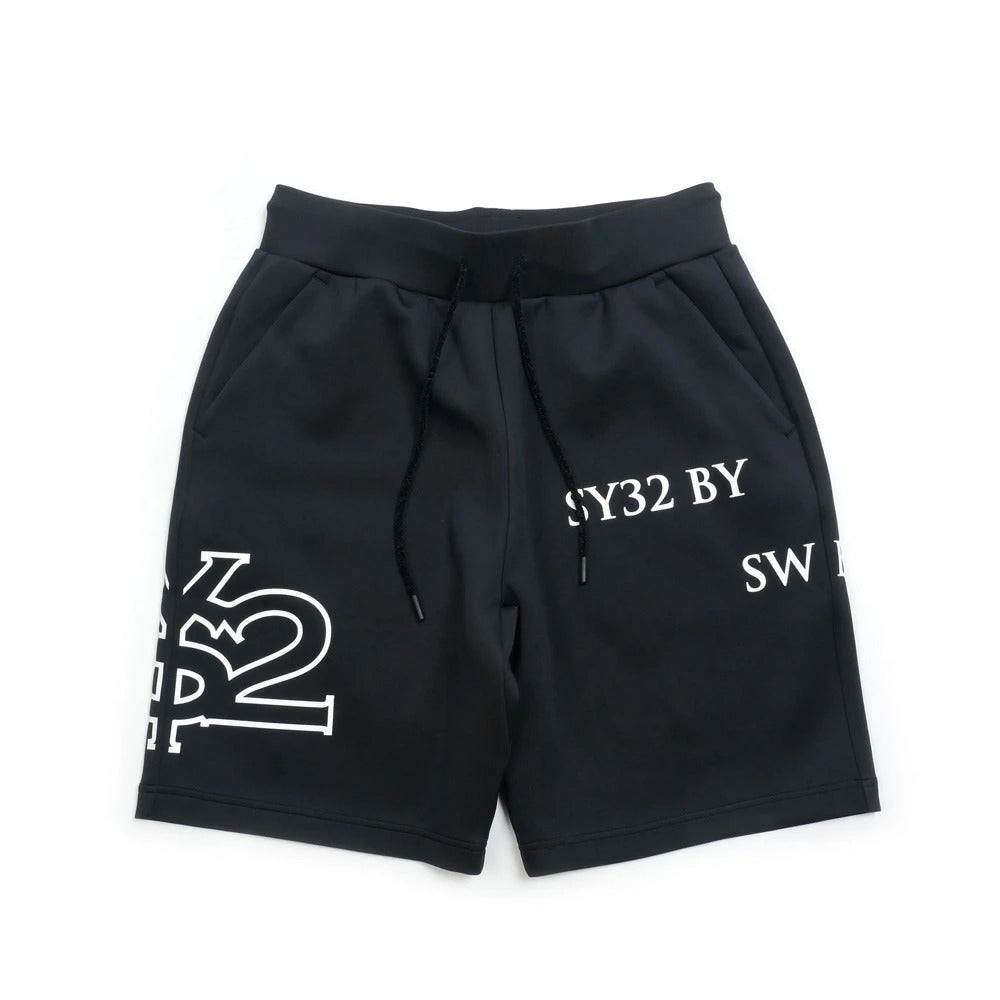 15004 / SY32 by SWEET YEARS エスワイ32 バイ スウィートイヤーズ メンズ ダブルニット ロゴ ショートパンツ