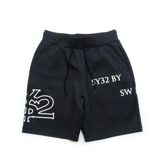 15004 / SY32 by SWEET YEARS エスワイ32 バイ スウィートイヤーズ メンズ ダブルニット ロゴ ショートパンツ