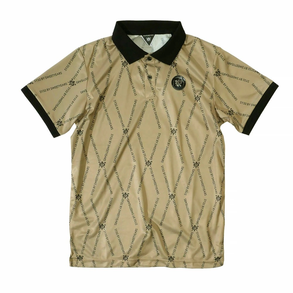 syg-24s18 / SY32 by SWEET YEARS GOLF エスワイ サーティトゥ バイ スウィートイヤーズ ゴルフ メンズ QD GRAPHIC POLO 半袖 ポロシャツ