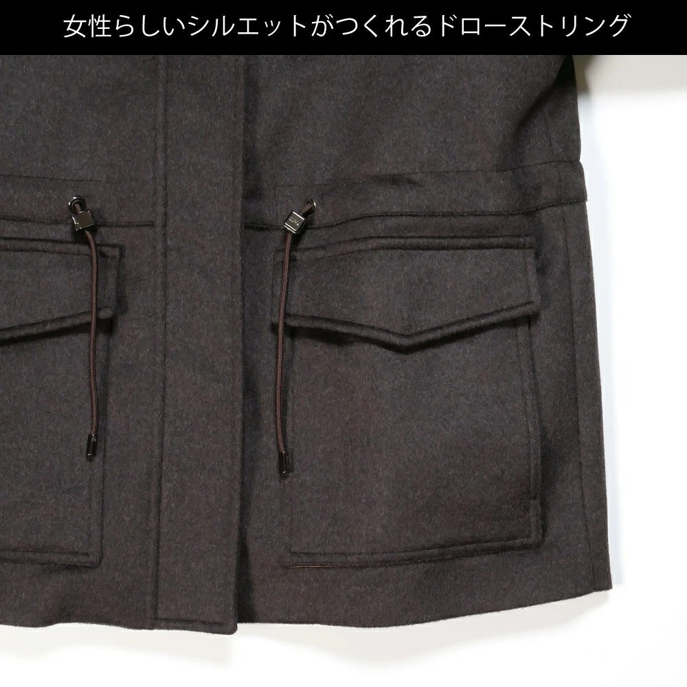 358-41154 / MOORER レディース フーデッド ダウンジャケット