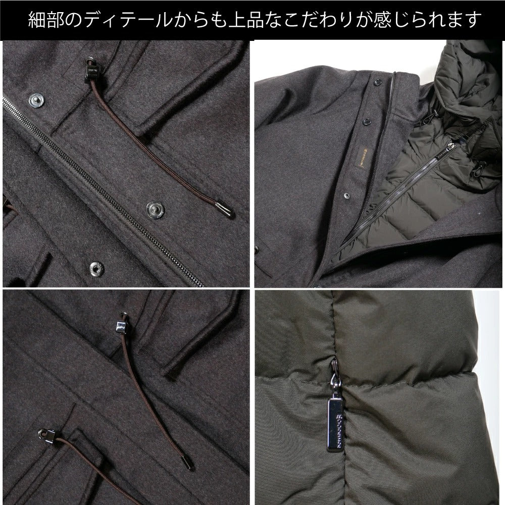 358-41154 / MOORER レディース フーデッド ダウンジャケット