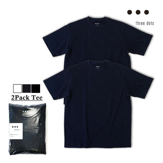 three dots / スリードッツ 半袖カットソー 2パック Tシャツ