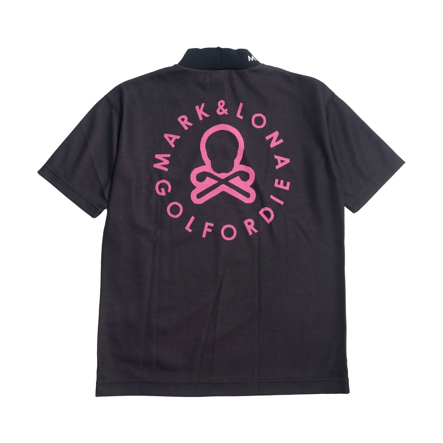 mlm-3c-aa01 / MARK&LONA メンズ 半袖ジャガード モックネックTシャツ