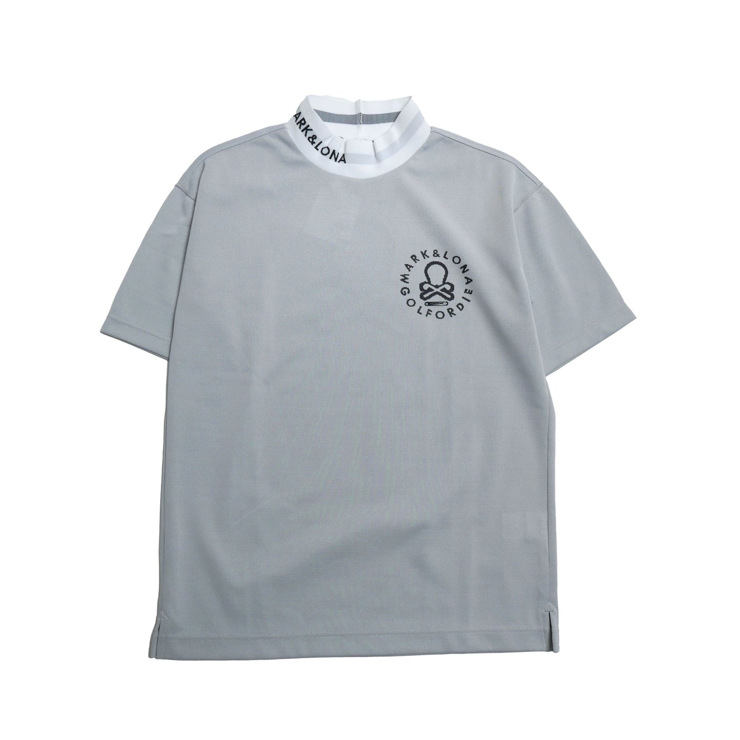 mlm-3c-aa01 / MARK&LONA メンズ 半袖ジャガード モックネックTシャツ