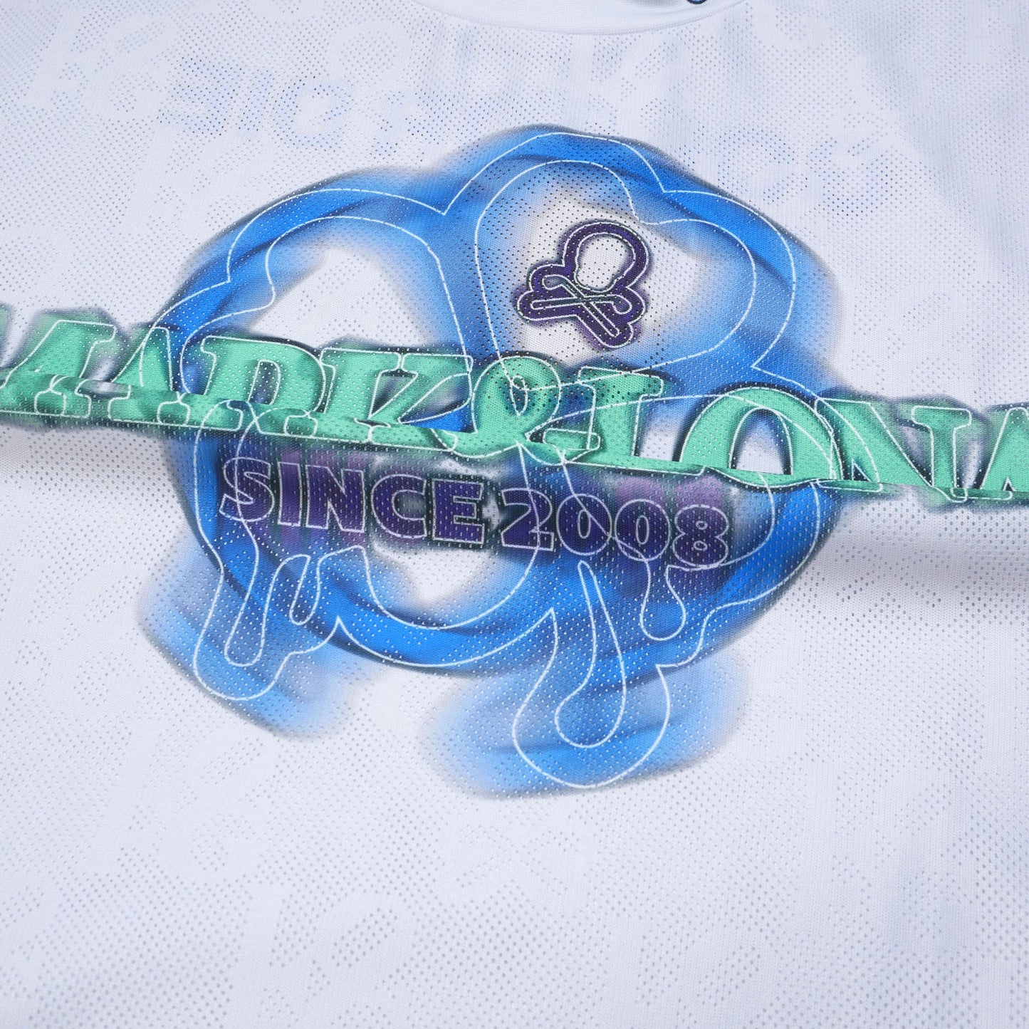 mlm-5c-aa01 / MARK&LONA メンズ 半袖 グラフィカル モックネック Tシャツ
