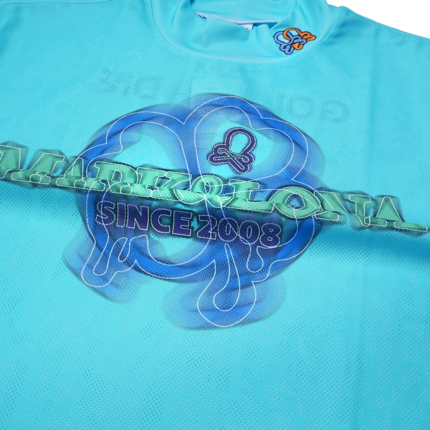 mlm-5c-aa01 / MARK&LONA メンズ 半袖 グラフィカル モックネック Tシャツ