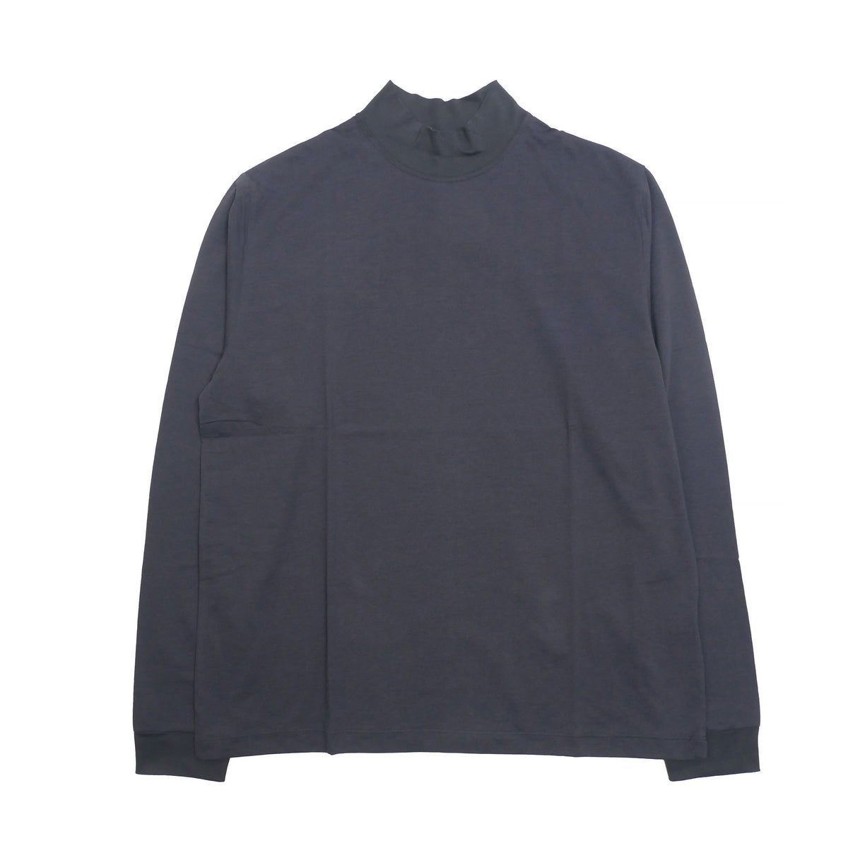 yj2013my / three dots メンズ パウダリーコットン モックネック 長袖カットソー